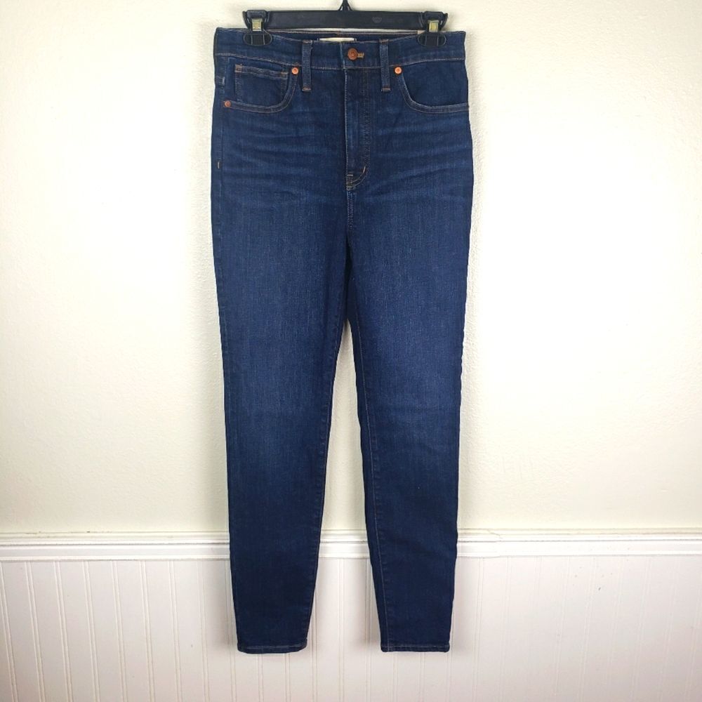 Women's Madewell NWT 11 Inch High Rose Skinny Dark Wash Denim Jeans Size 27